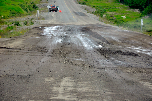 nasty construction roads and mud